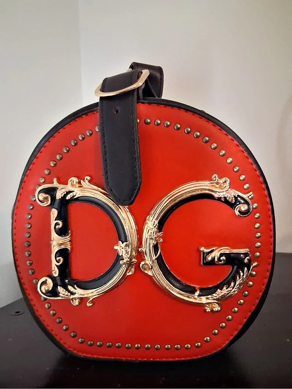 Dolce & Gabbana Banda Musicale Drum Bag Red & Black